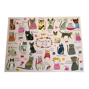 Mudpuppy Puzzle, "Cool Cats A - Z", 1000 Pieces, Cat Identification.